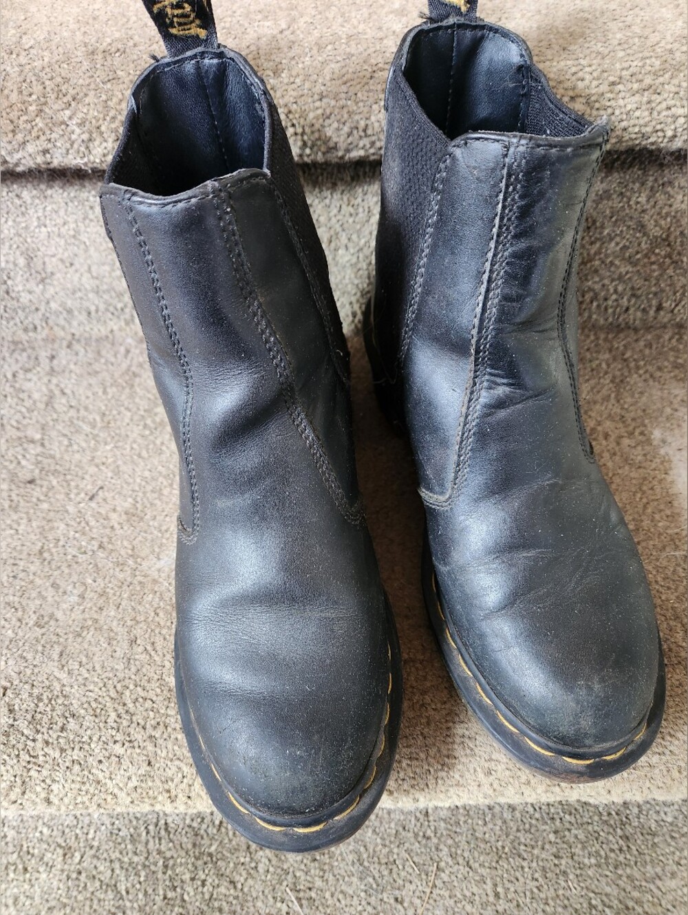 Dr Martens Cadence Black Leather Slip-On Boots